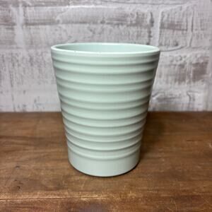 Vintage Mint Green Ribbed German Ceramic Pot made in Germany